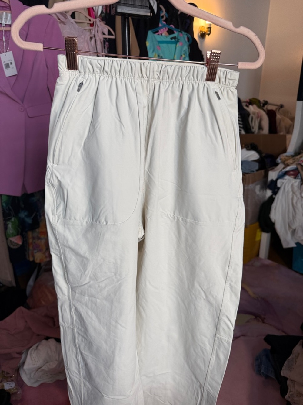 lululemon athletica Cream Elastic-Waist Track Pants - Picture 2 of 9